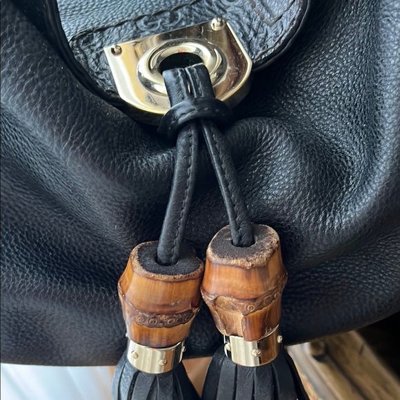 Gucci Black Hobo Bag with Gold Hardware - Picture 6 of 16